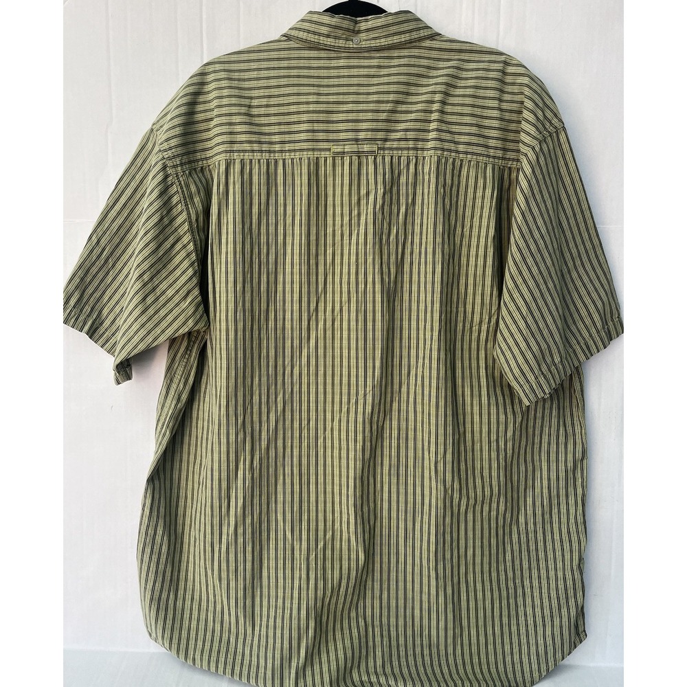 The North Face Shirt Mens 2XL Green Stripe Short Sleeve Button Up A5 Series - Picture 3 of 10